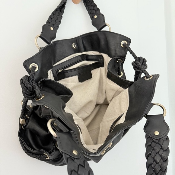 Vintage Michael Kors woven black leather shoulder tote bag - Picture 7 of 8